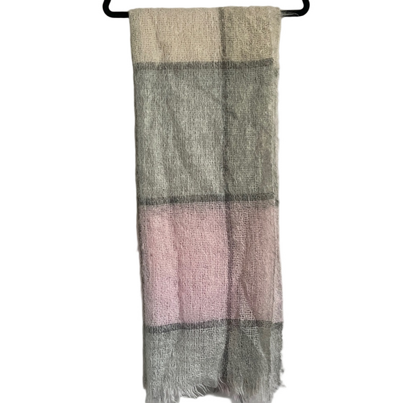 Vintage Whitley Willows “Leisure Rug” Plaid Mohair Wool Fringed Throw Blanket 🇬🇧 - Picture 7 of 10